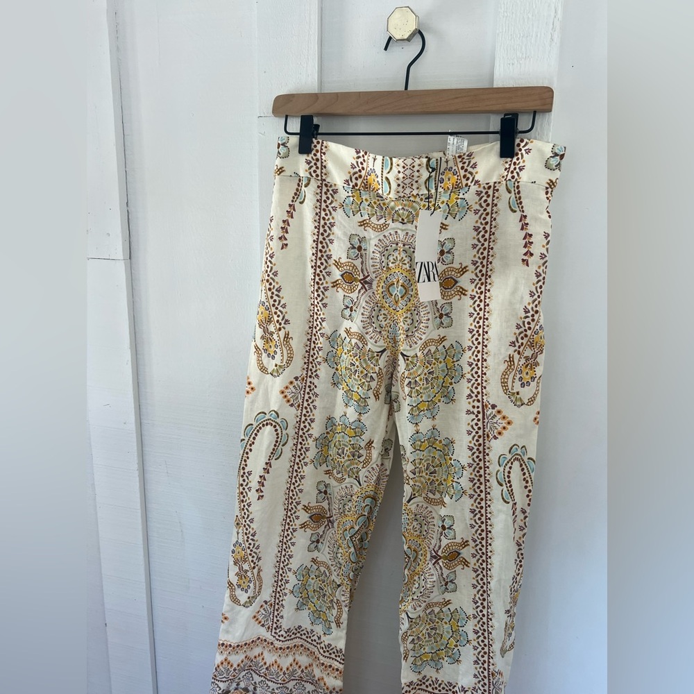 Zara patterned pants - printed linen blend  3403/015